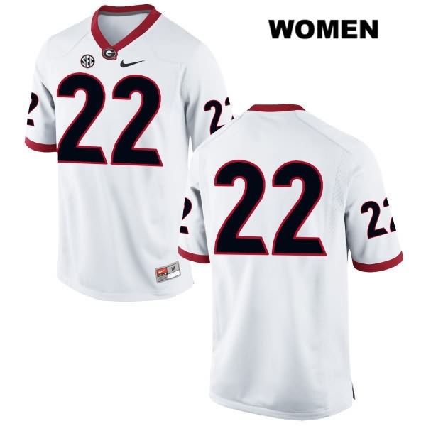 Georgia Bulldogs Women's Stetson Bennett #22 NCAA No Name Authentic White Nike Stitched College Football Jersey ZPH4856KR